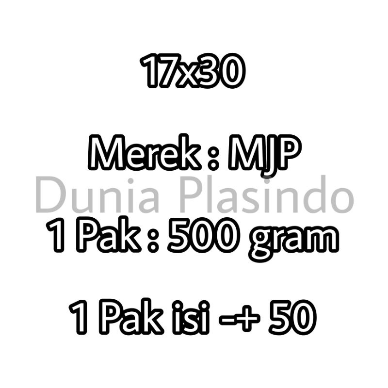 Plastik PP Bening MJP Uk 17x30 Tebal 0.08