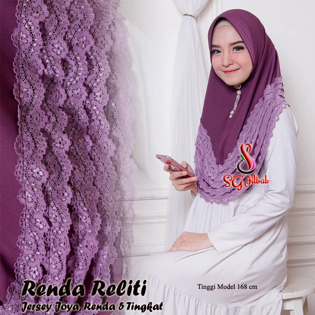 JILBAB INSTAN RENDA RELITI 5 TINGKAT