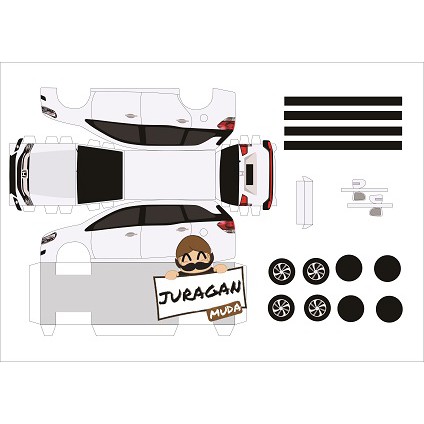 DIY Miniatur Papercraft Honda Mobilio