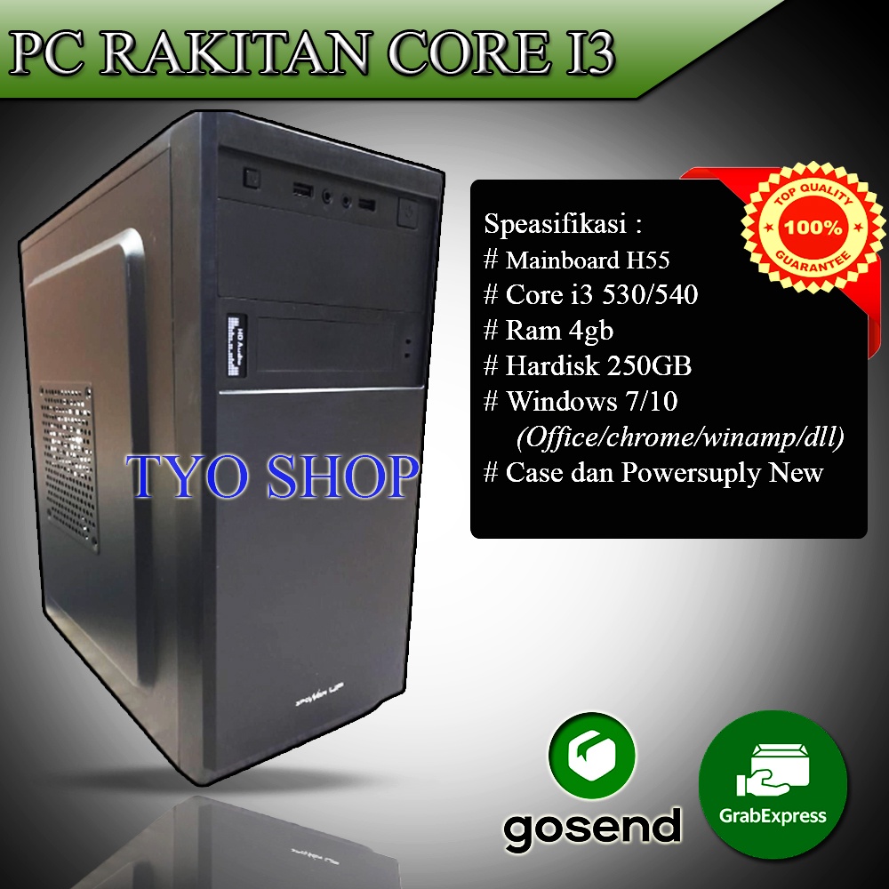 PC Murah Core i3 Ram 4Gb Hardisk 250GB Casing dan Powersuply New