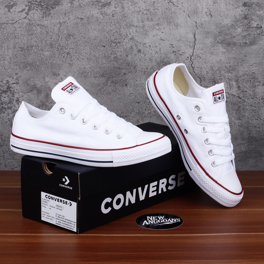 100% ORIGINAL BNIB Converse CT All Star Classic Full Optical White Putih Ox Low - Legit Art M7652C