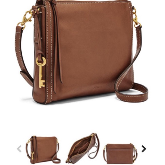 Tas Fossil Emma Crossbody Brown New Original