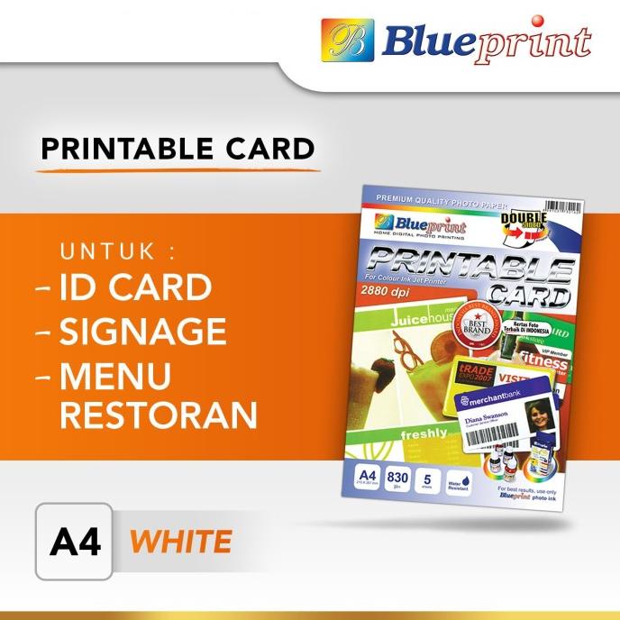 

~@~@~@~@] Printable Card White / ID Card BLUEPRINT A4