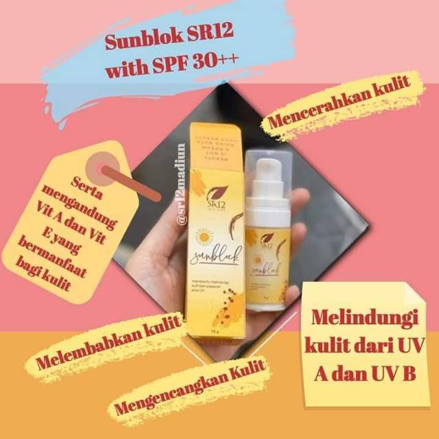 SUNBLOCK SR12 / SUNSCREEN SR12 SPF 30++