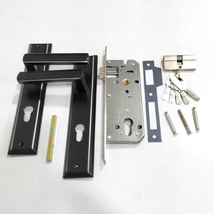 Kunci Pintu Rumah + Silinder KOMPLIT CHANEL BLACK BESAR (G7113)