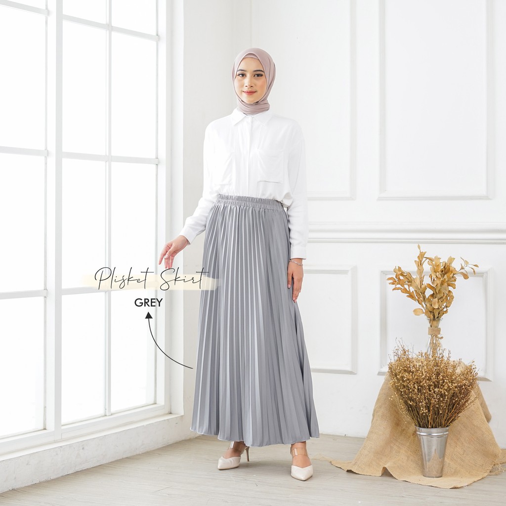 ROK PLISKET PREMIUM Part 2 - ROK PLISKET MAYUNG - ROK PLISKET JUMBO - ROK PLISKET - ROK MAYUNG - ROK HYGET --Grey