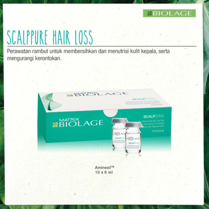 MATRIX BIOLAGE SCALPSYNC AMINEXIL 10 X 6ML ( BIOLAGE AMINEXIL SERUM RAMBUT )