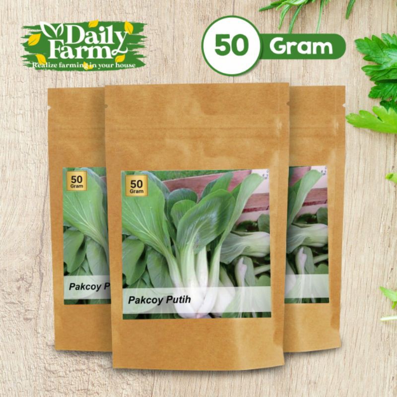Benih Sayur Pakcoy Putih - Sawi Sendok Putih ( 50 Gram )