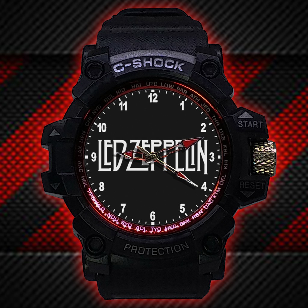 (ISTIMEWA BOSSQUE) JAM TANGAN LED ZEPPELIN  LIST MERAH - EXCLUSIVE 15