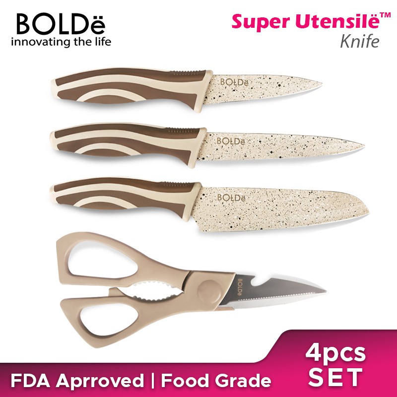 PISAU SET DAN GUNTING BOLDE SUPER UTENSILE SERIES / KNIFE SET BOLDE