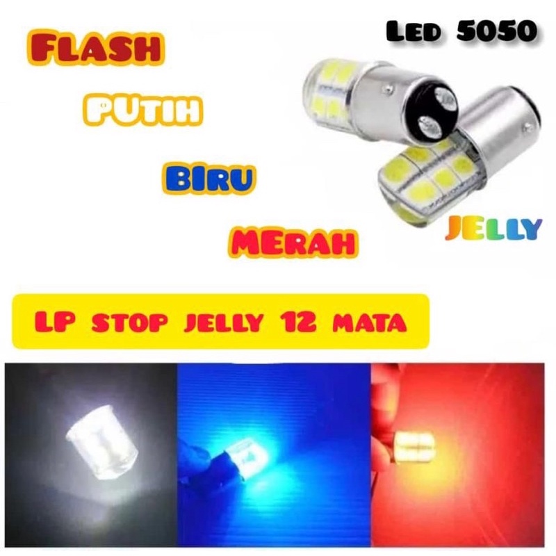 Lampu stop rem belakang 12 mata led jelly flash kedip strobo stoplamp jelly 12 mata