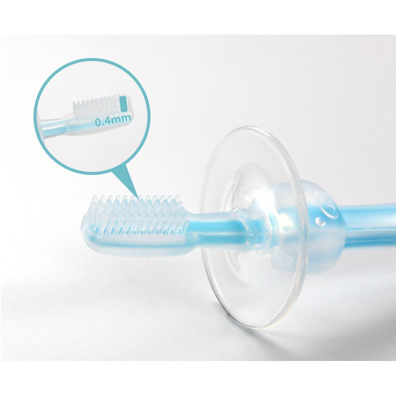 Sikat Gigi Bayi Berdiri Lembut Silikon Stand Tooth Brush Baby Suction