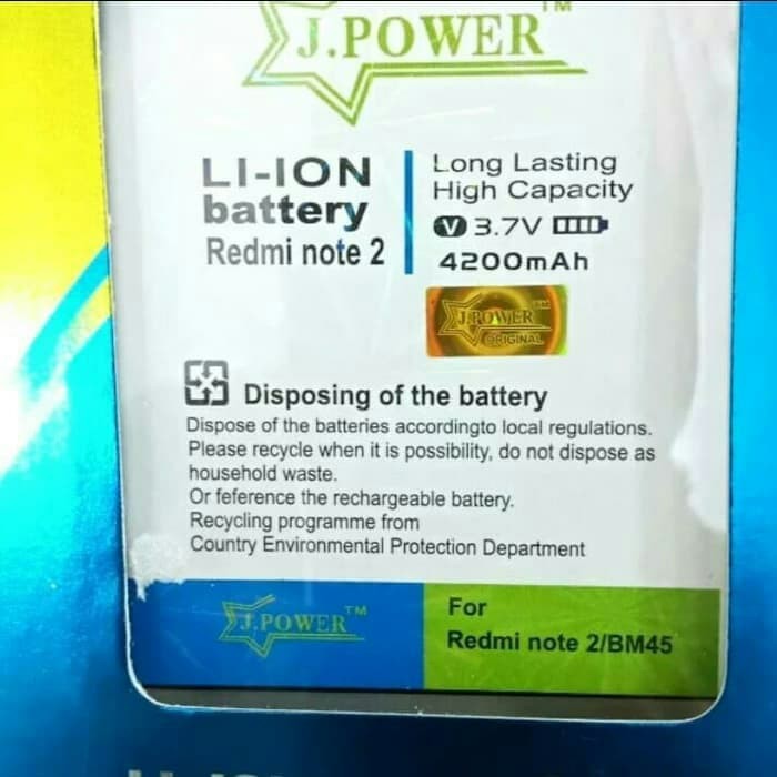 batre hp xiaomi redmu not 2