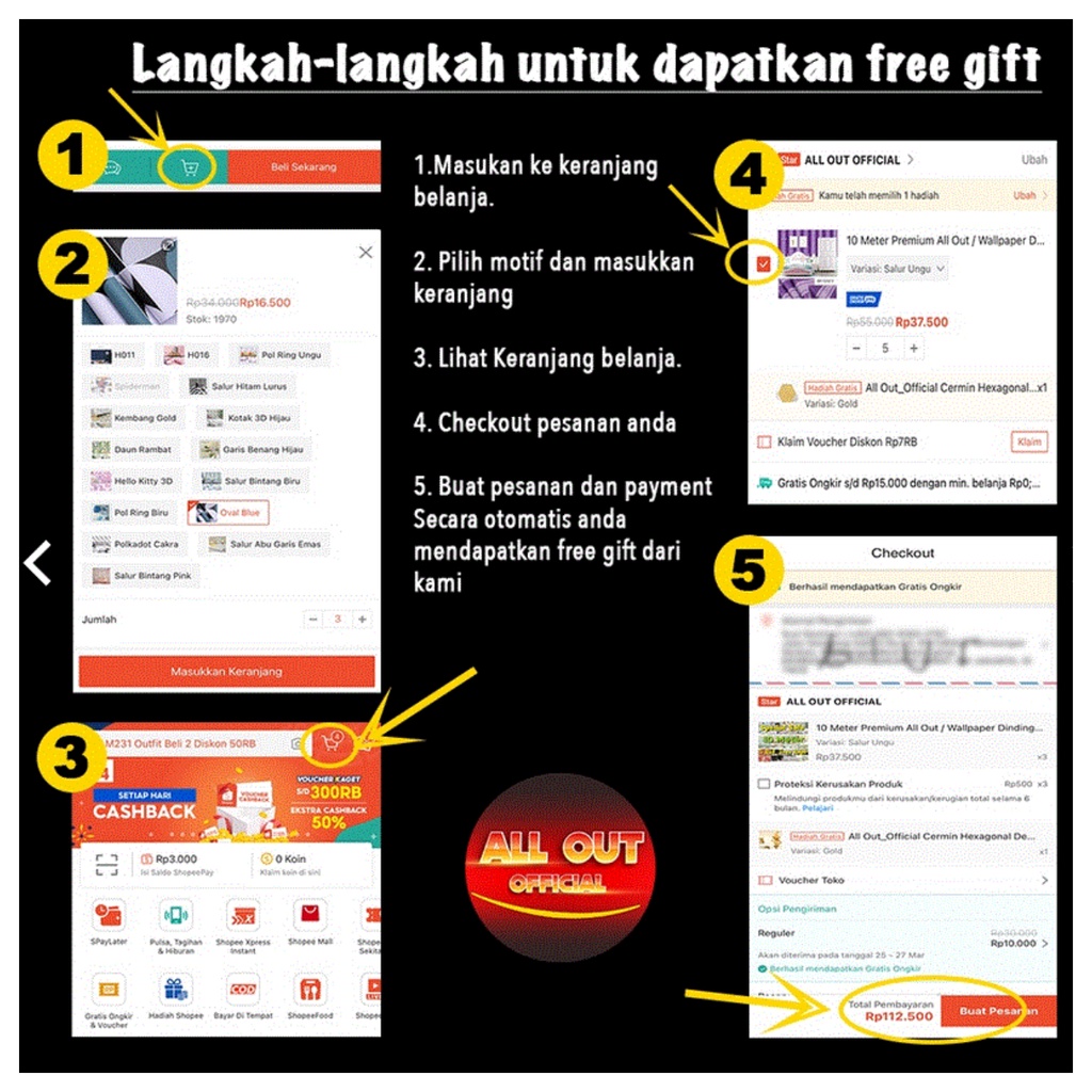 10 M All Out Official Walpaper Sticker Dinding kamar Anti Air Murah Dan Terbaikk  FREE KAPE ALBINO88