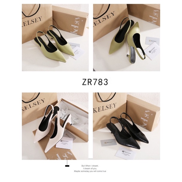 (GRATIS ALAS KAKI) SEPATU HEELS 5CM KELSEY ZR783 SEPATU WANITA IMPORT