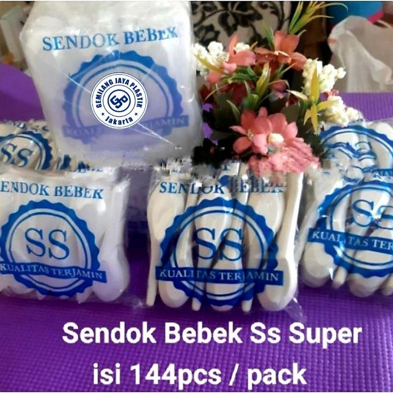 Sendok Plastik Bebek Butek Super SS 1pack 144 pcs