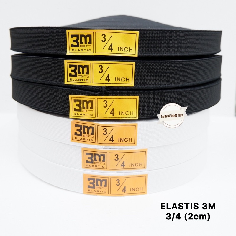 (roll) ELASTIS 3M 3/4 / ELASTIS 3M / KARET BAN 3/4 / KARET ELSTIS 2cm