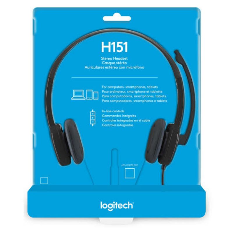 Logitech H151 Stereo Headset dengan Microphone Voice Cancellation