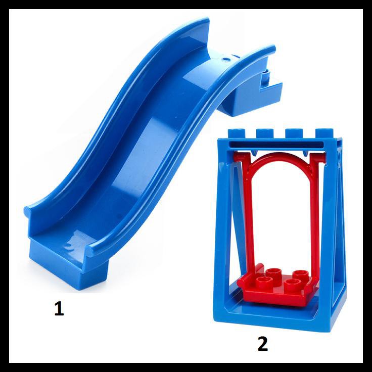 Slide Swing Perosotan Ayunan Minifigure Lego Duplo Kw