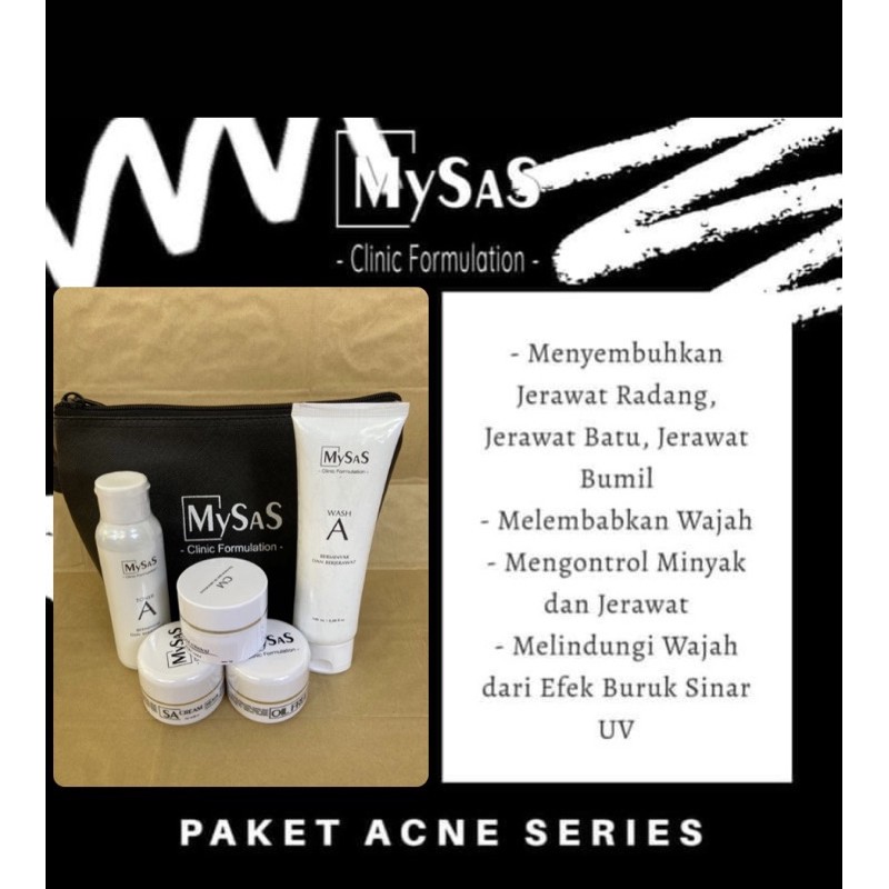 SKINCARE MYSAS ACNE / 5 ITEM ( Free masker )