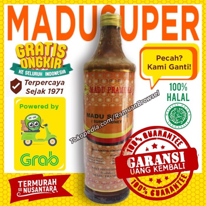 

Unik Madu Pramuka Alami Super 650ml (Madu + Pollen + Royal Jelly) Spesial