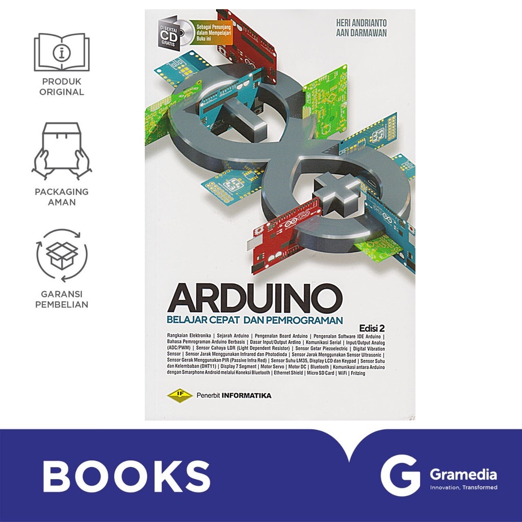 Gramedia Bali - Arduino Belajar Cepat Dan Pemrograman +CD Edisi 2