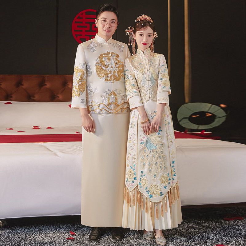 Realpic CHW-123 S-6XL Cheongsam sangjit impor gaun sangjit pakaian chinese wedding cheongsam couple 