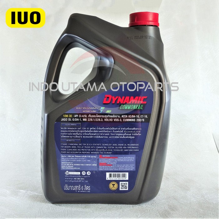 Oli Diesel 10W30 PTT Lubricants Dynamic Commonrail Synthetic 6L