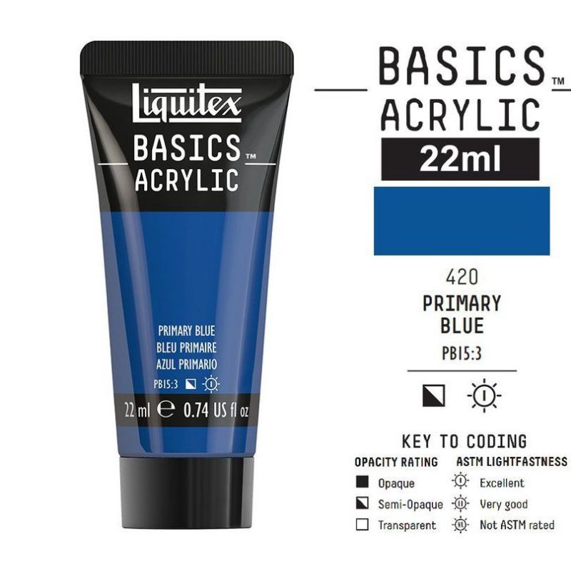 

LIQUITEX BASICS ACRYLIC 22 ML PRIMARY BLUE