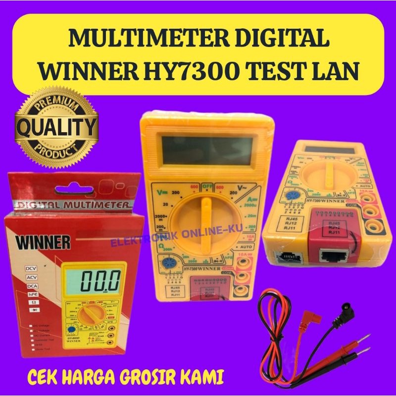 MULTIMETER DIGITAL WINNER HY7300 TEST LAN