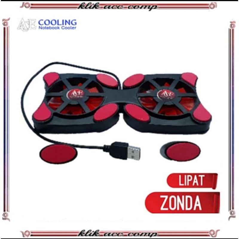 Cooling Fan Laptop Kepiting Lipat (Kipas Laptop, Pendingin Laptop) - murah