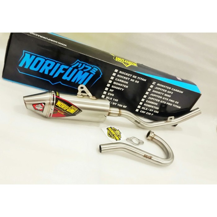 Knalpot Norifumi original Monster stainless untuk CRF 150 L