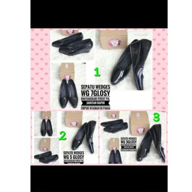 Sepatu Wadges Glossy Bhayangkari