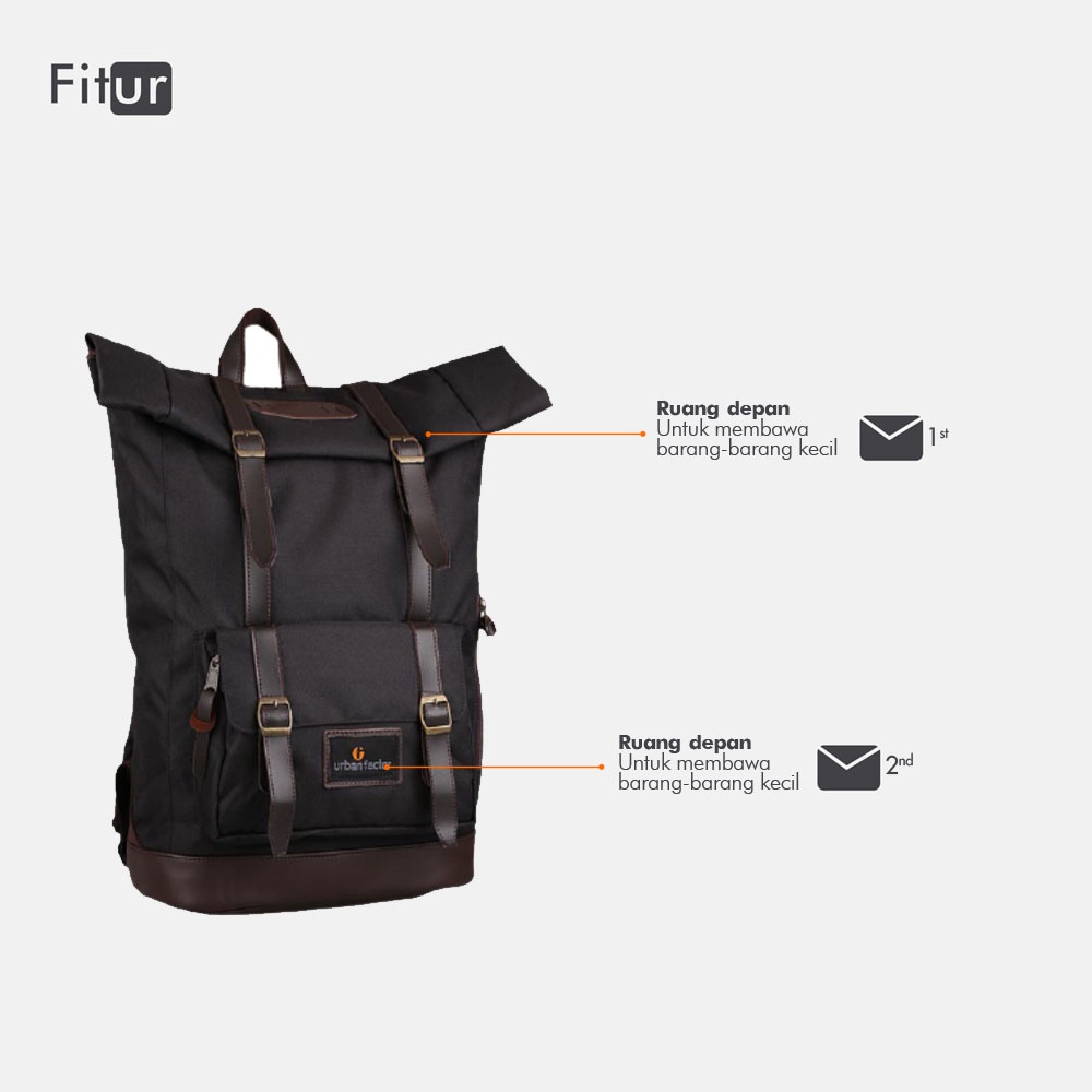 Tas ransel Pria Backpack urban factor - Jam Session | Tas laptop Unisex