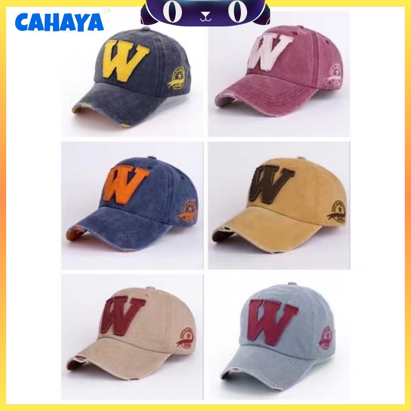 Topi Baseball W LOGO Jokers Hat Cap Casual Sport Distro Vintage Pria Wanita CAHAYA A53