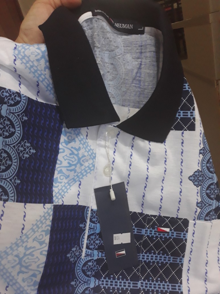 Miller Neuman Kaos Kerah Pria Bapak Dewasa Bahan Katun Berkantong Mn-101