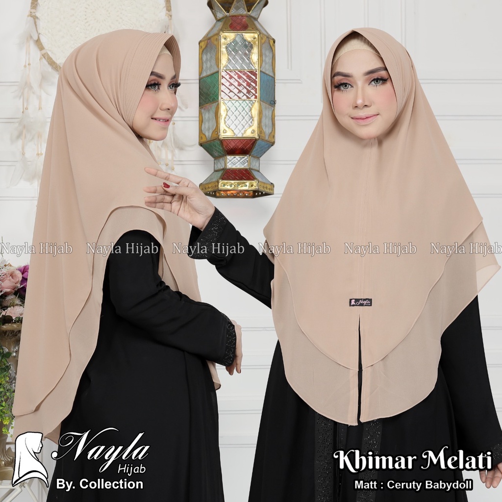 KHIMAR MELATI CERUTY BABYDOLL KERUDUNG CERUTY JUMBO ORIGINAL BY NAYLA HIJA'B