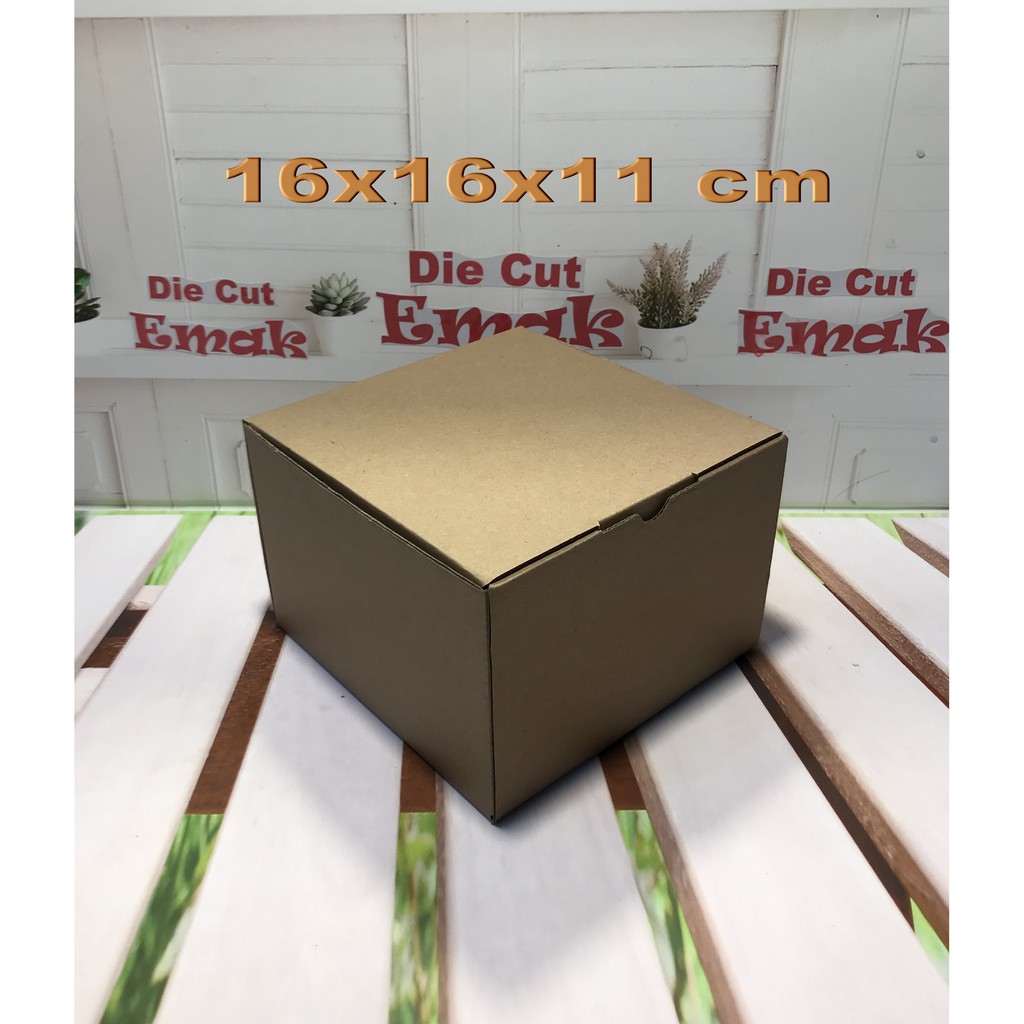 

kardus uk. 16x16x11 cm kotak box karton Die Cut