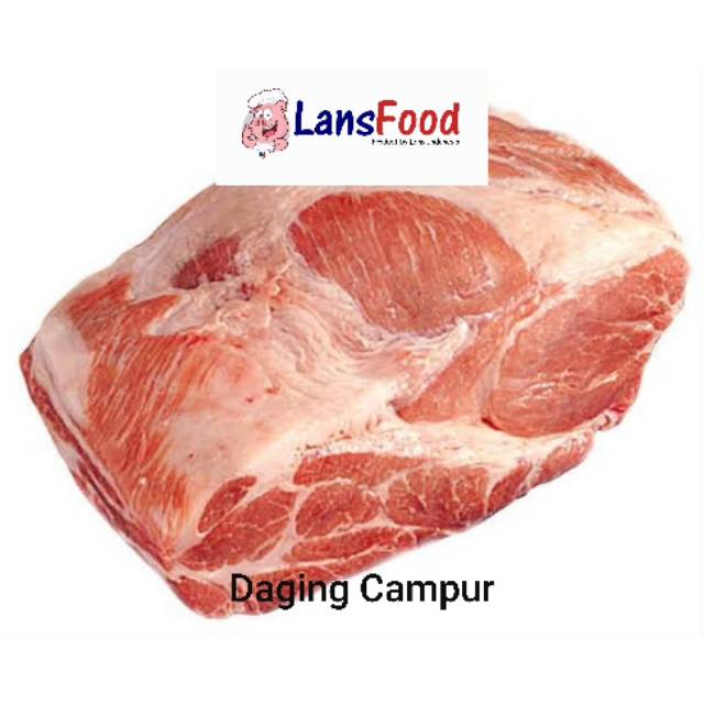 Daging Babi Campur Lemak/Leher Tanpa Kulit (Frozen)