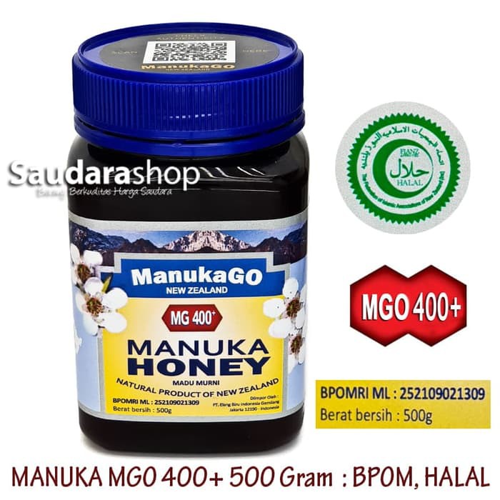 

Manukago / Manuka Honey MG 400+ 500gr / Madu Manuka Original 500gram