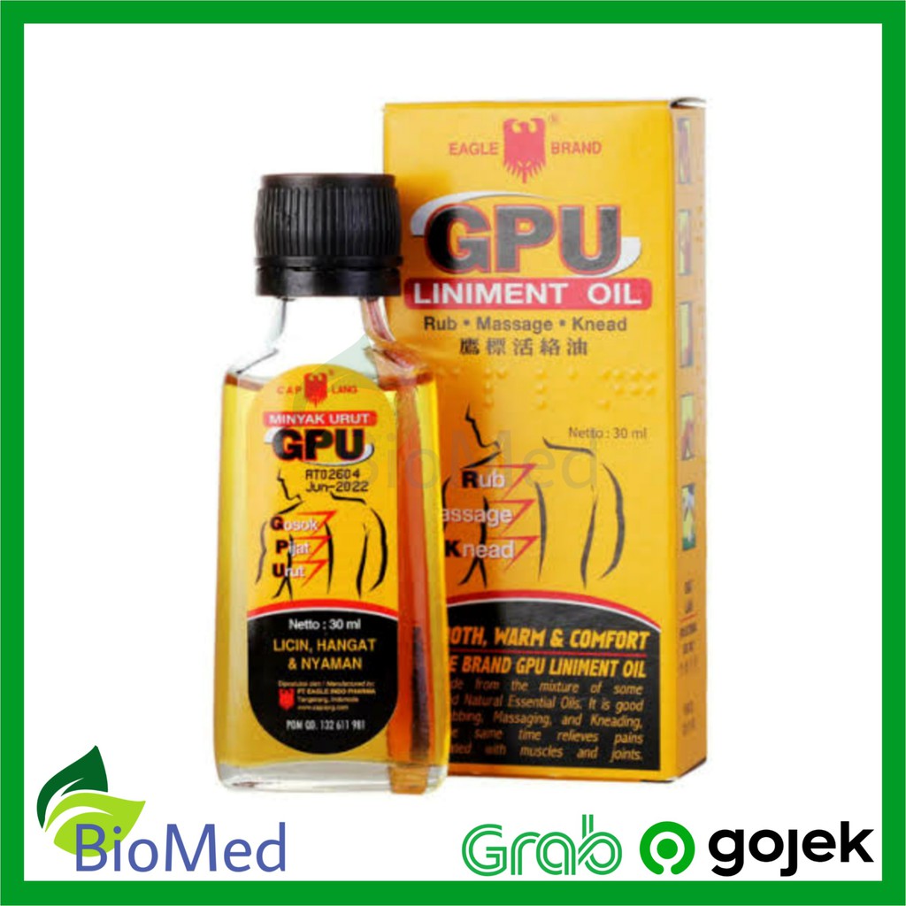 MINYAK URUT GPU 30 ml - Pegal Nyeri Sendi Otot Punggung Keseleo Memar