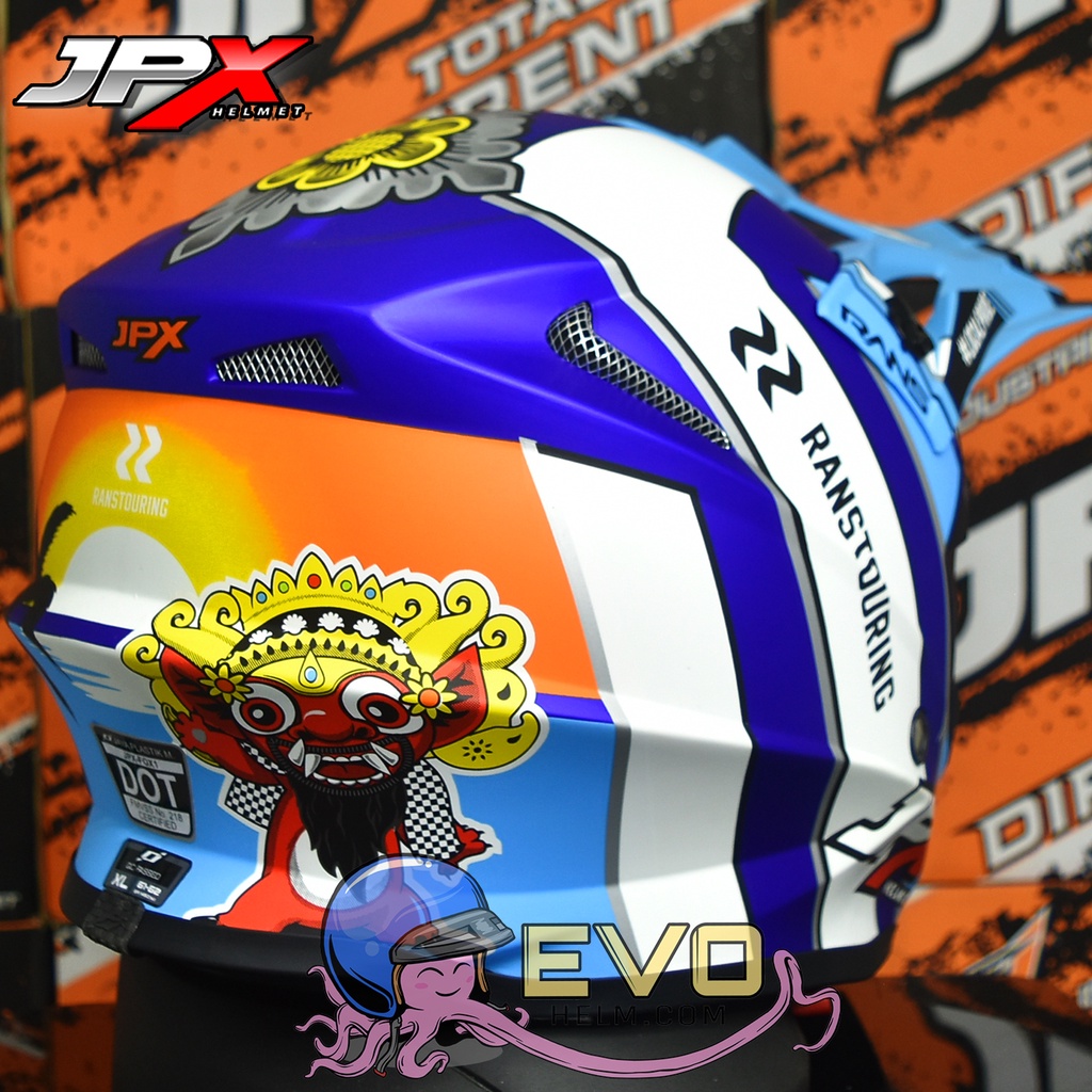 HELM JPX CROSS_BARONG SPECIAL EDITION PEPSI BLUE DOFF ORIGINAL HELM JPX CROSS BARONG RANS SPECIAL EDITION JPX HELM TRAIL KLX JPX HELM JPX TERBARU