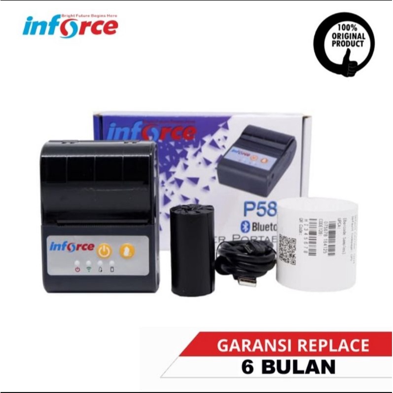 printer thermal portable inforce P58C include baterei