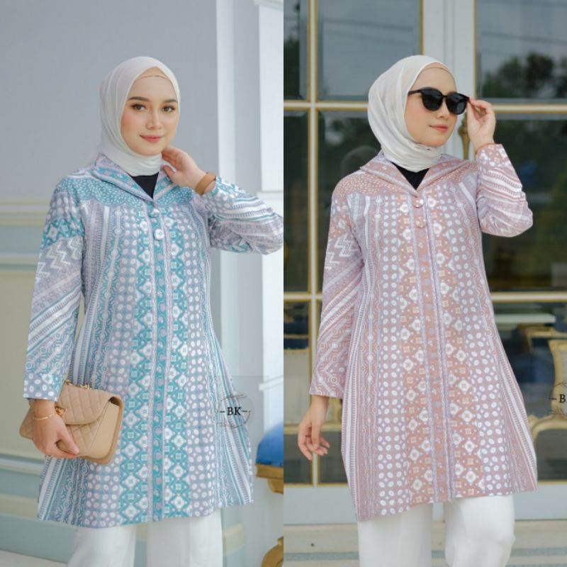 Baju Batik Wanita Modern Tunik Batik M L XL XXL Atasan Batik Kerja Wanita Batik Kantor Seragam Batik