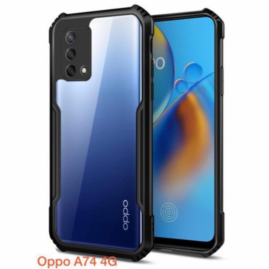 OPPO A54 A95 A74 4G A74 5G CASE SOFT SHOCKPROOF IPAKY LIST BENING CLEAR BUMPER HARDCASE FUZE TRANSPARAN SHOCKPROOF BUMPER CASING PROTECT CAMERA COVER PELINDUNG KAMERA