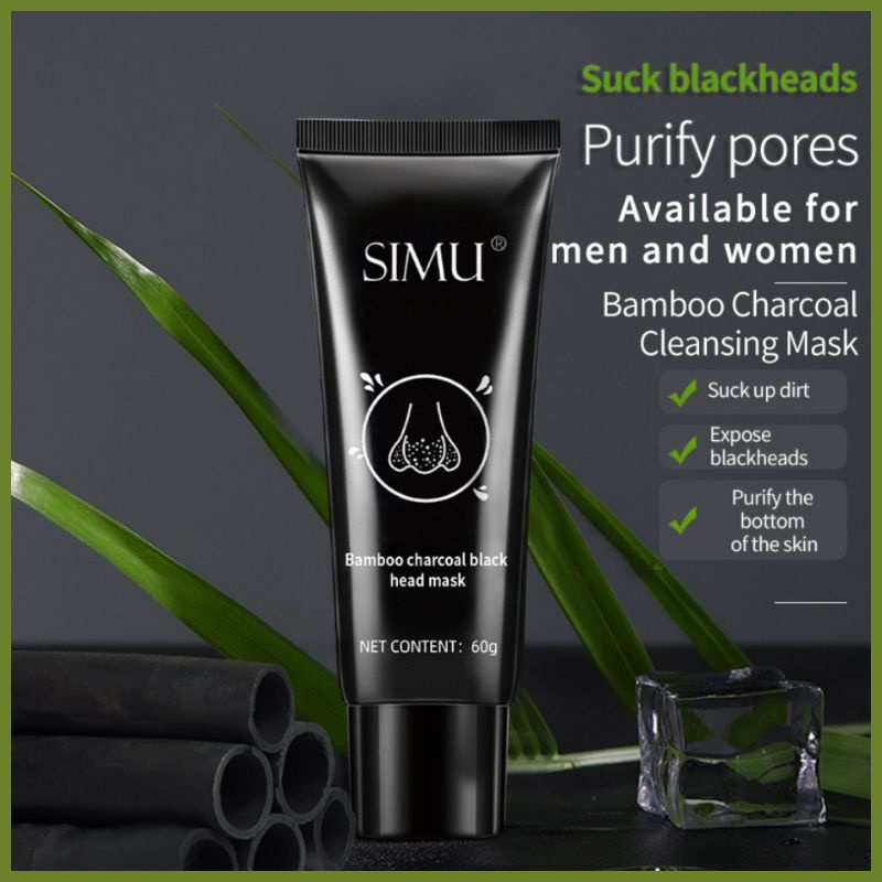 Medan Termurah Hempas komedo Peel off black head mask bamboo charcoal simu