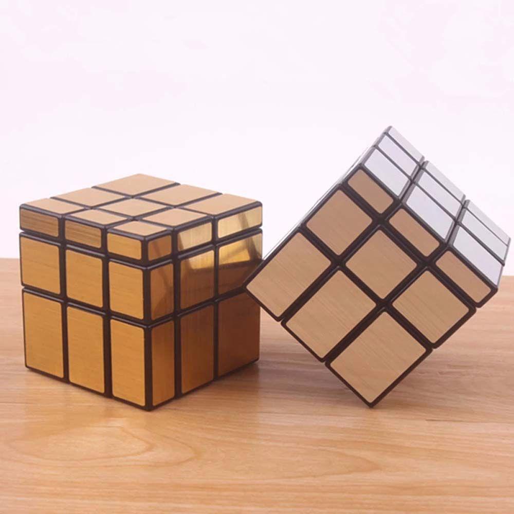 Lanfy Cermin Kubus Hadiah Asah Otak Mainan Edukasi Anak 3x3 Cube Stiker Cube Kubus Magico Mainan Puzzle Cube