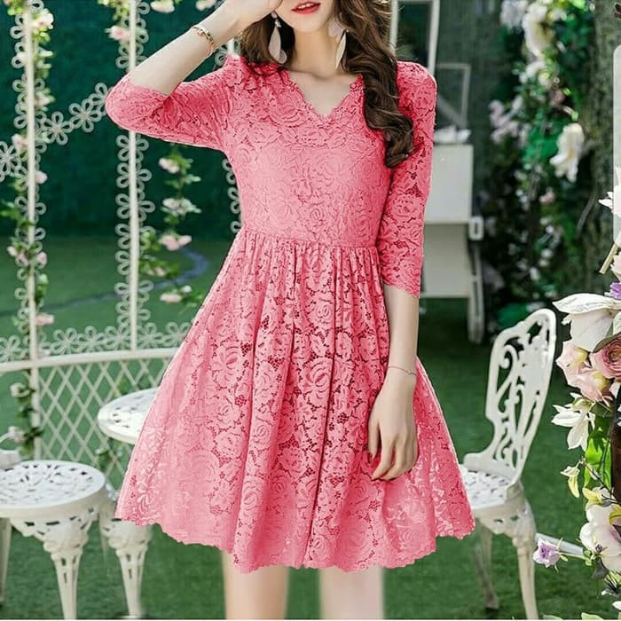 DRESS BRUKAT SALEM PARTY DRESS  Terusan