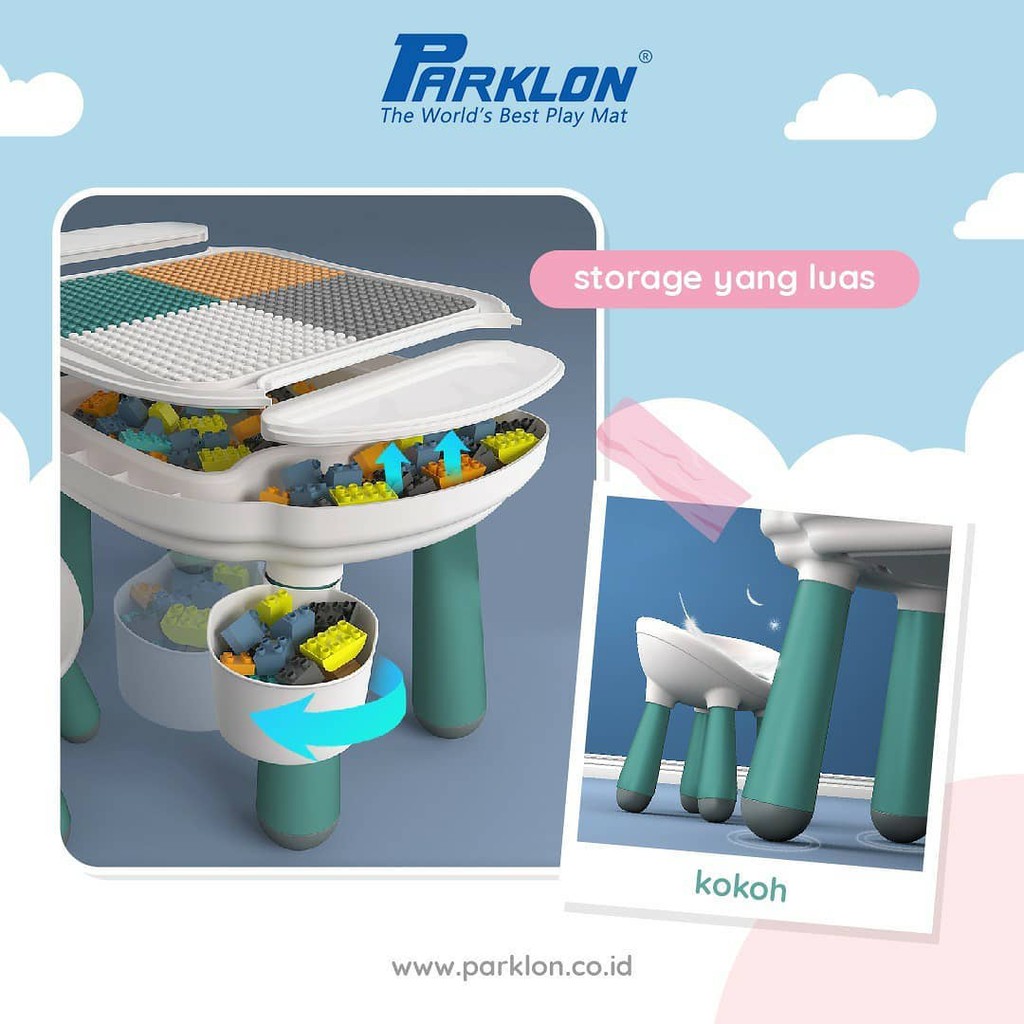 Parklon Lego Multifunctional Block Table Mix Color Oval