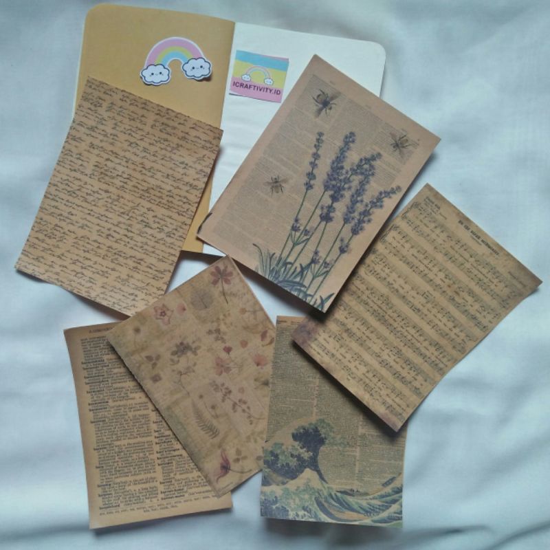 

Kertas Scrapbook/Old Paper/Vintage Paper/Kertas Journaling/Bujo